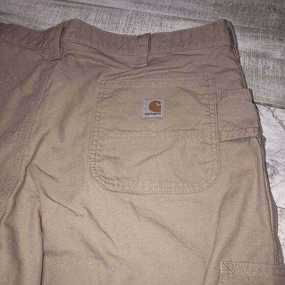 Carhartt Cargo Shorts Mens 40x10.5 Beige Rugged Flex Rigby Relaxed Fit - Picture 5 of 7